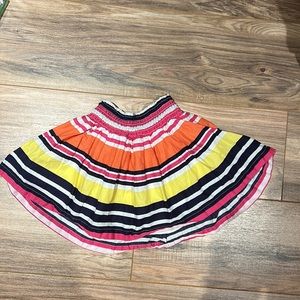 Girls super adorable striped poof lined skirt size S/P 5/6